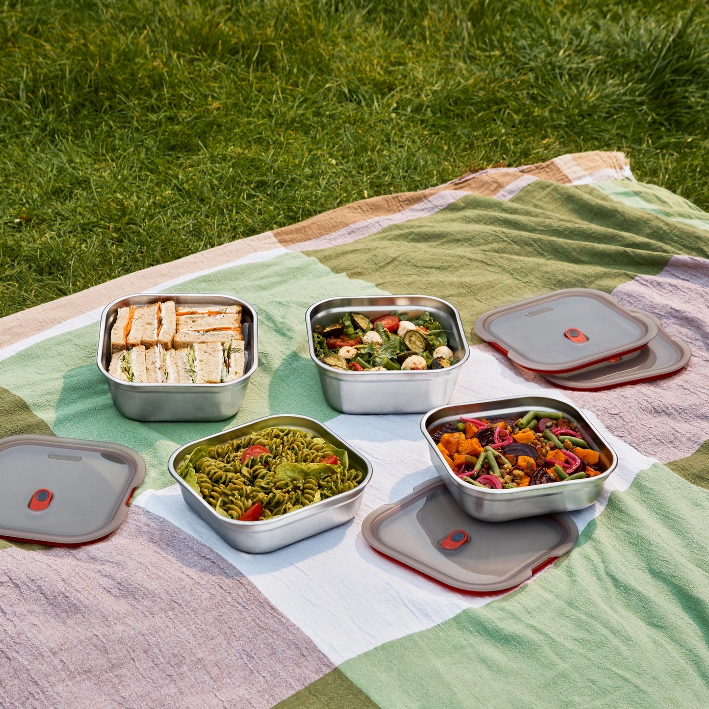 Black + Blum Meal Prep Square Box Set x3, Small