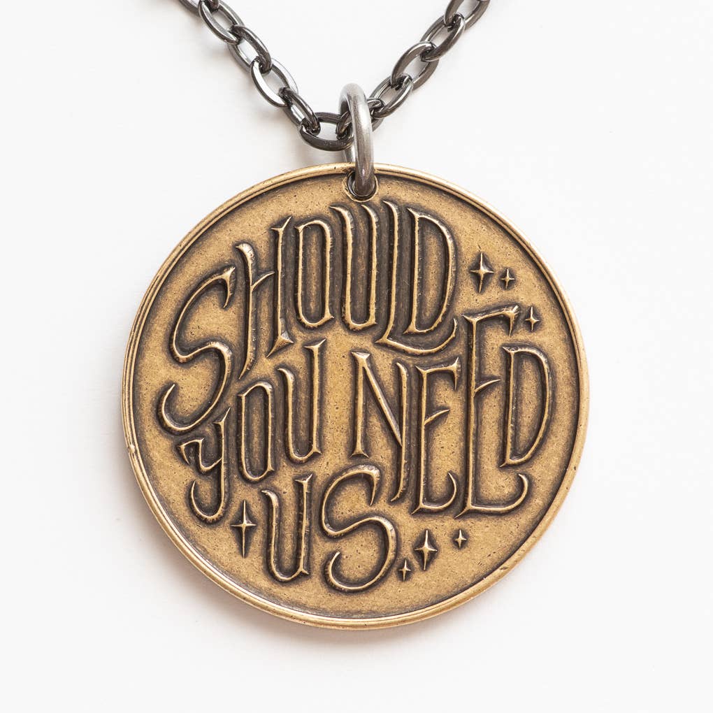 Shire Post Mint Labyrinth Should You Need Us Necklace, Charm Only