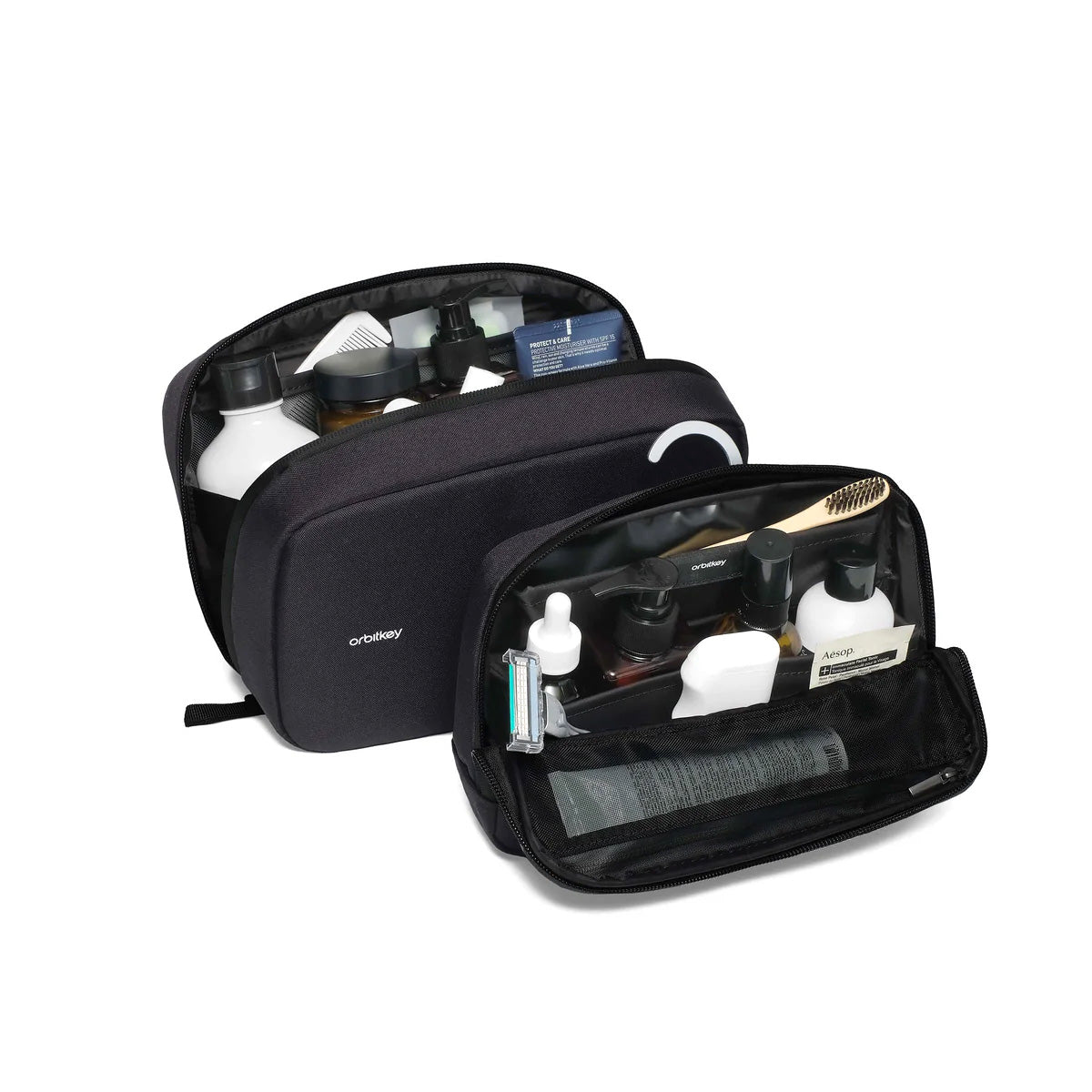 Orbitkey 2-in-1 Toiletry Pouch, Black