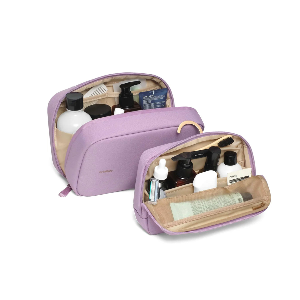 Orbitkey 2-in-1 Toiletry Pouch, Lilac