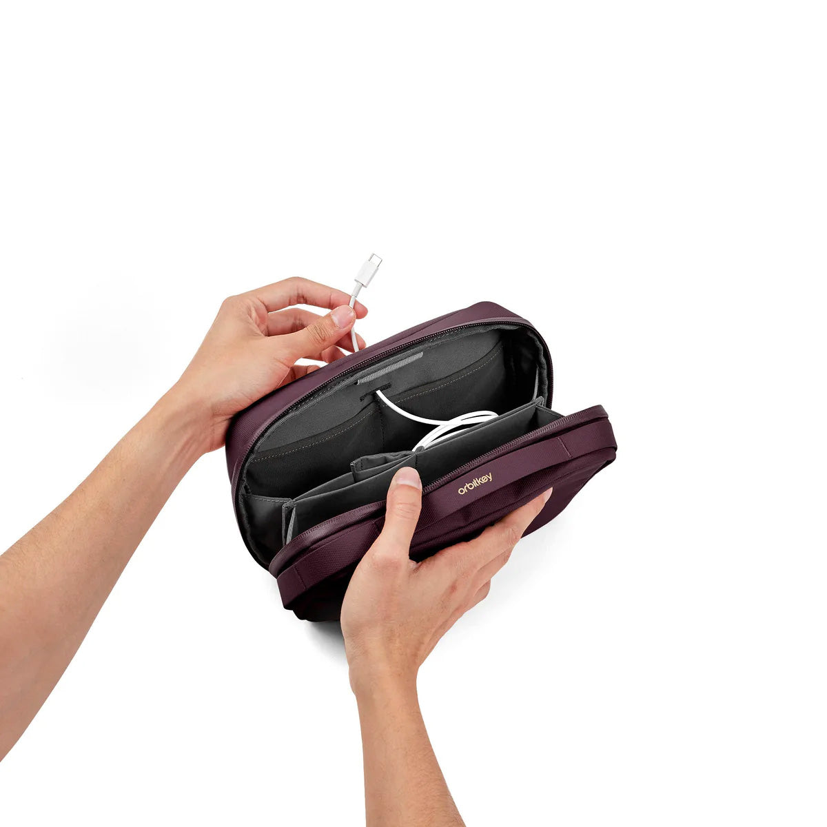 Orbitkey 2-in-1 Tech Pouch Limited Edition, Plum
