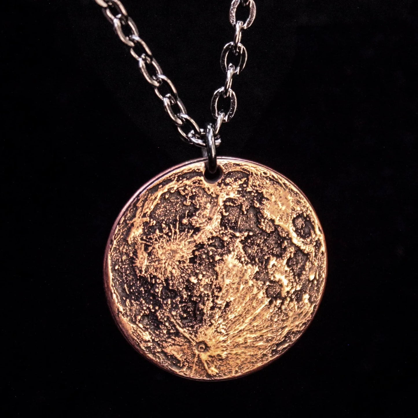 Shire Post Mint Blood Moon Copper Necklace - 1 in / 26 mm, Charm Only