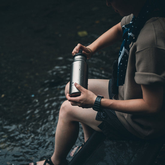 Snow Peak Titanium Aurora Bottle 800, Silver