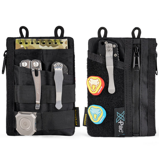 Viperade VE18 EDC Pocket Organizer Pouch, X-PAC Black Soft