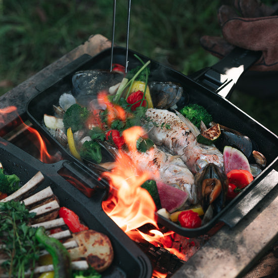 Snow Peak Cast Iron Sandwich Skillet