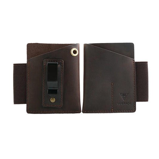 Viperade PJ12 EDC Pocket Organizer Leather Sheath, Brown