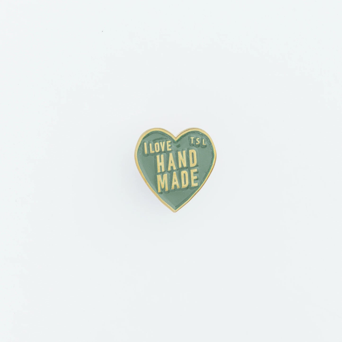 The Superior Labor SL0471 Heart Logo Pins, Moss Green