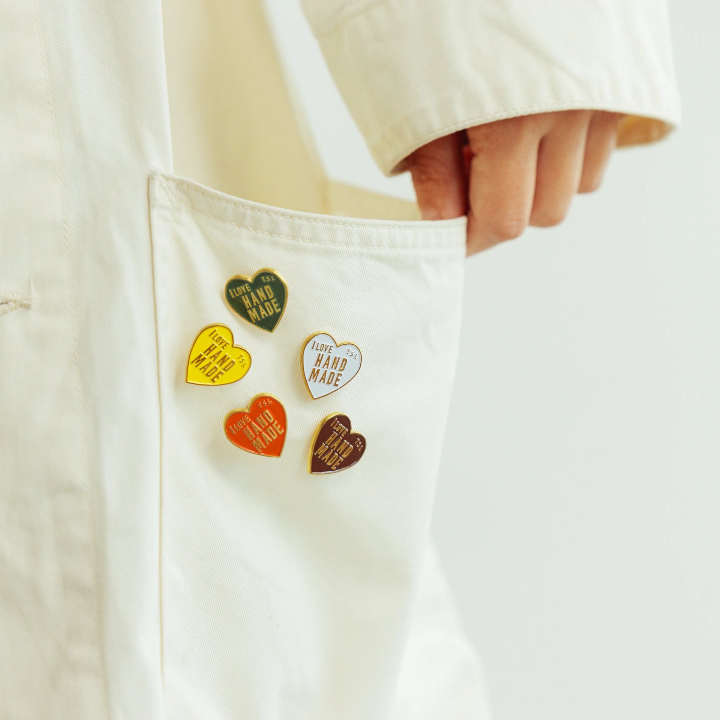 The Superior Labor SL0471 Heart Logo Pins, Blue Gray
