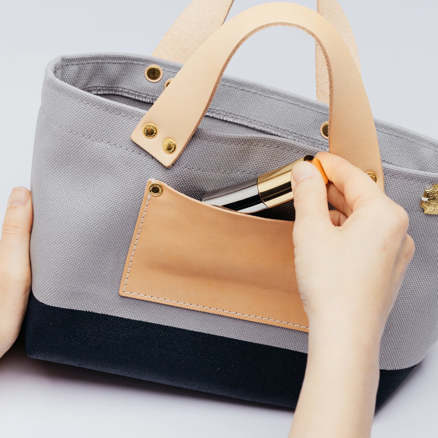 The Superior Labor SL0009-GY Engineer Bag Petite, GY Canvas 04 Navy