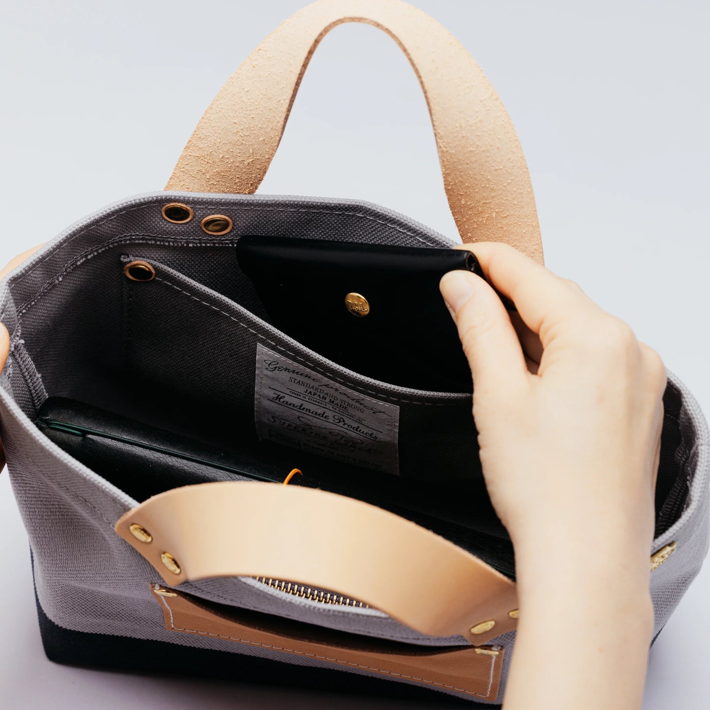 The Superior Labor SL0009-GY Engineer Bag Petite, GY Canvas 04 Navy