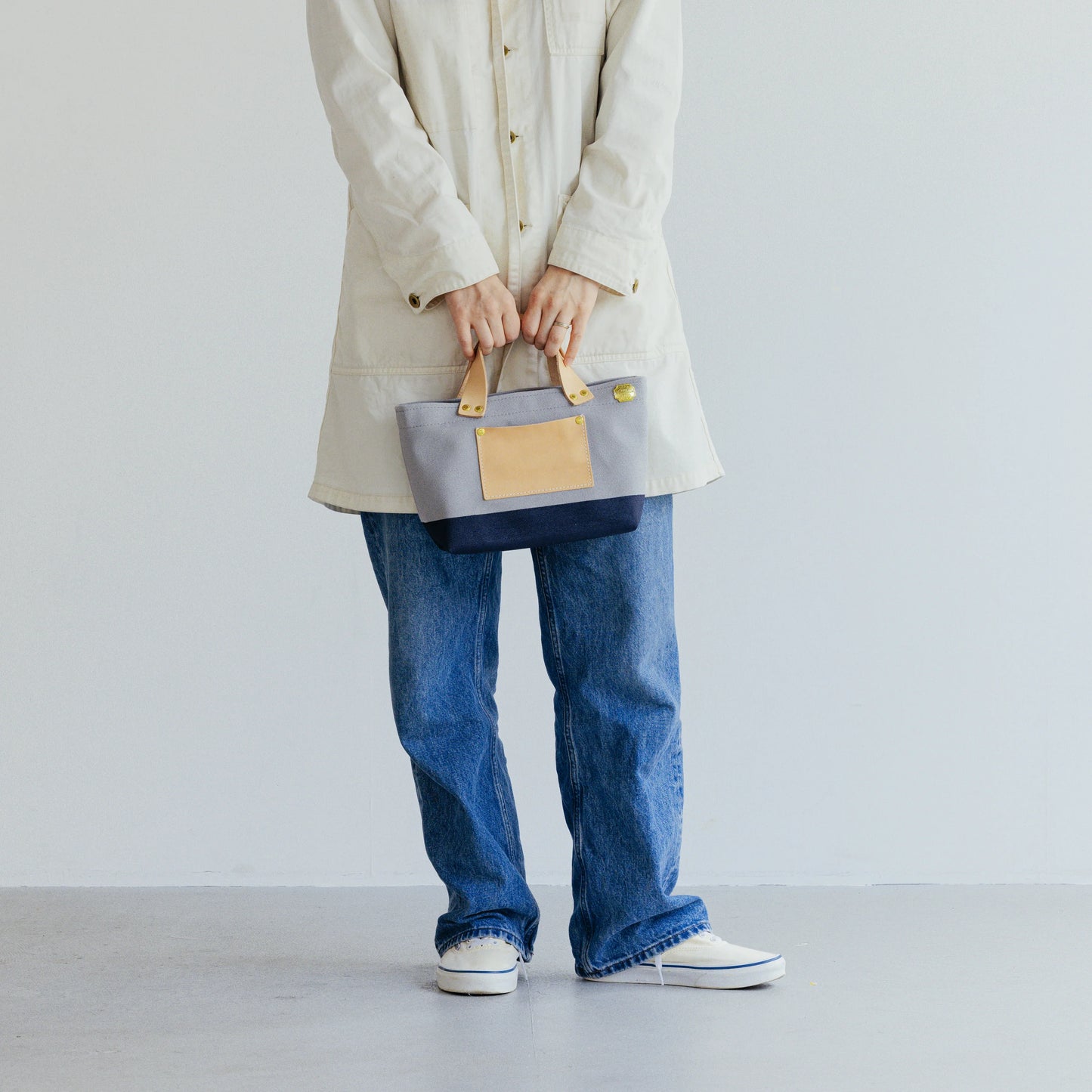 The Superior Labor SL0009-GY Engineer Bag Petite, GY Canvas 04 Navy