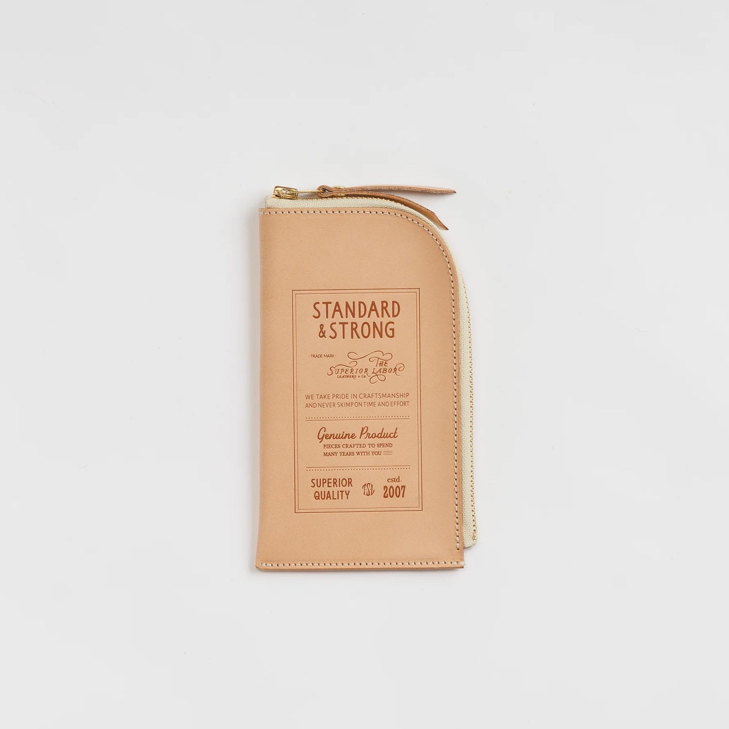 The Superior Labor SL_1720 Stamped Series/Zip Case, Tan