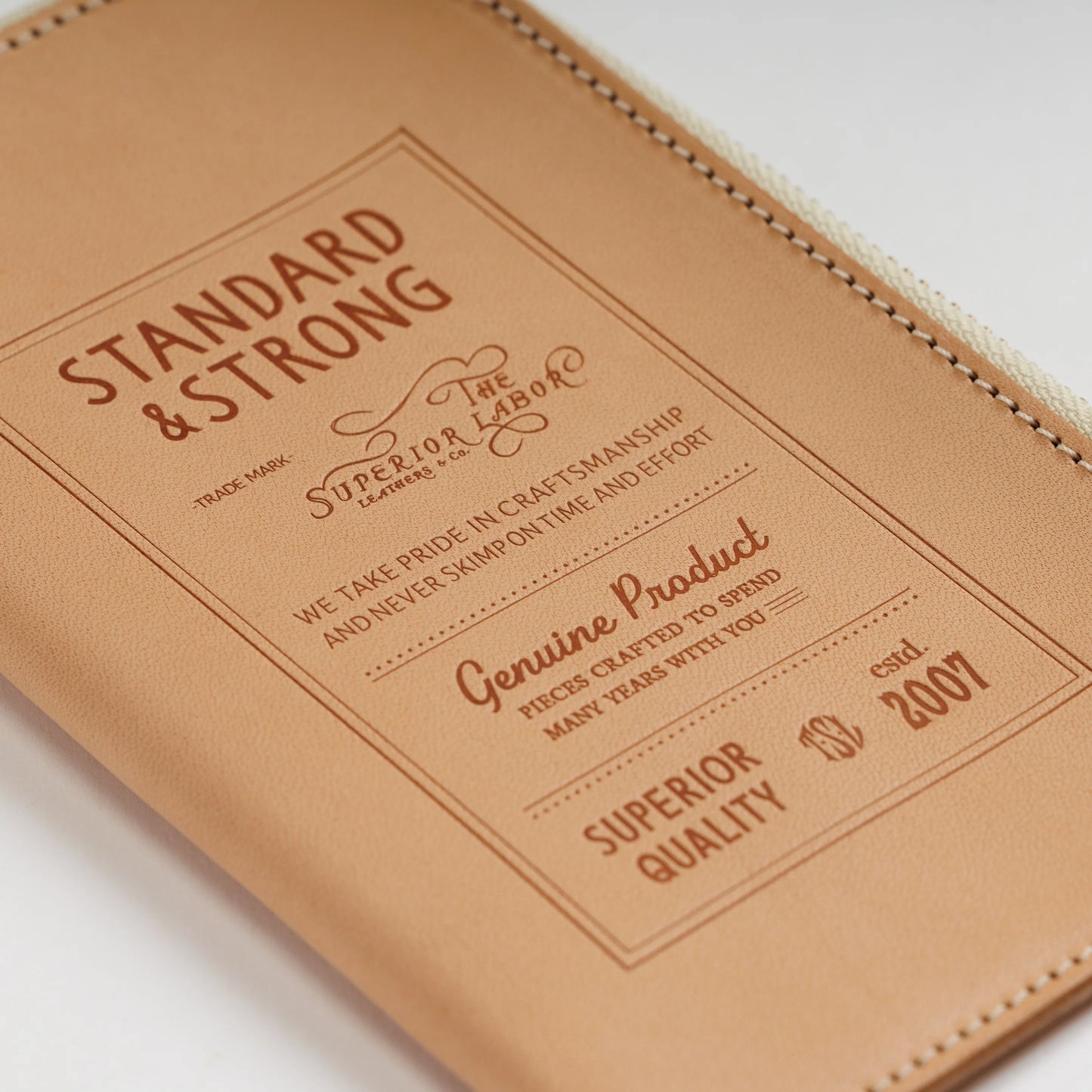 The Superior Labor SL_1720 Stamped Series/Zip Case, Tan