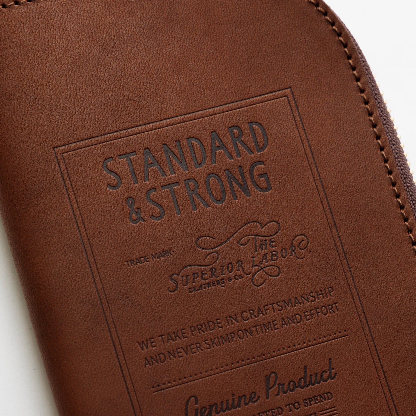 The Superior Labor SL_1720 Stamped Series/Zip Case, Brown