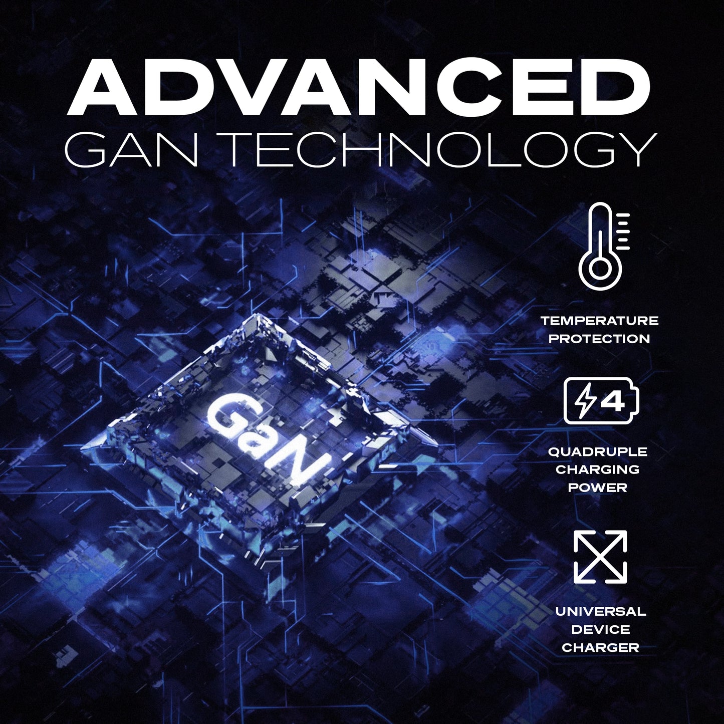 Statik 100W Gan Power Adapter 4 Ports Wall Charger