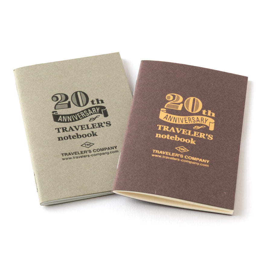 Traveler’s Notebook Card Size 20th Anniversary Set, Brown