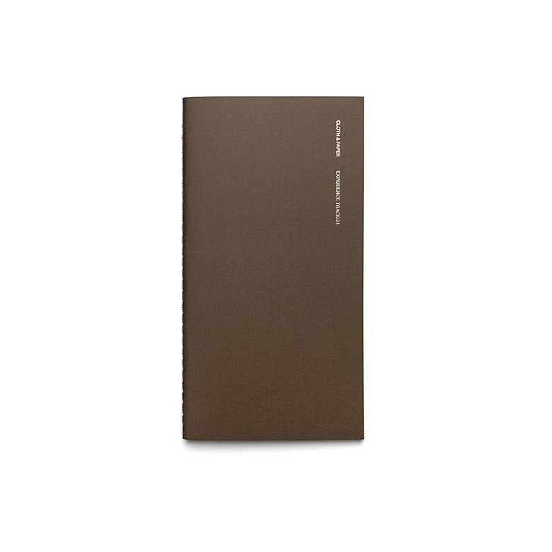 Cloth & Paper Travel Notebook Pocket Plus, Experience Tracker Walnut