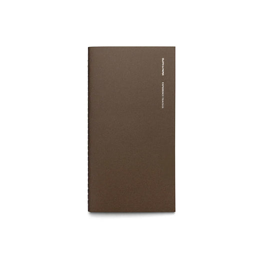 Cloth & Paper Travel Notebook Pocket Plus, Experience Tracker Walnut