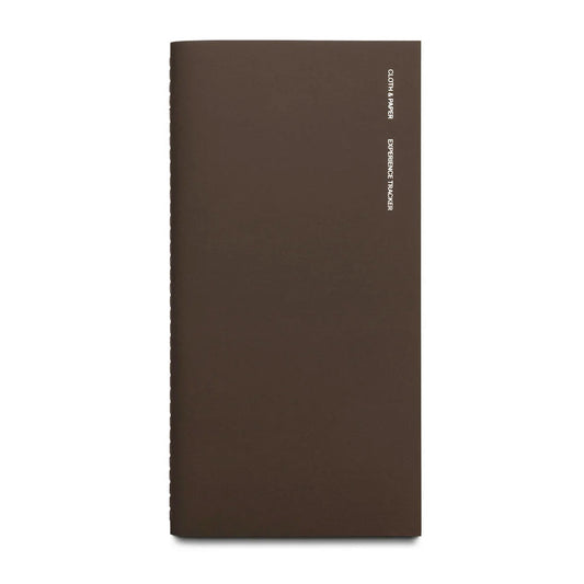 Cloth & Paper Travel Notebook A5 Slim, Experience Tracker Walnut