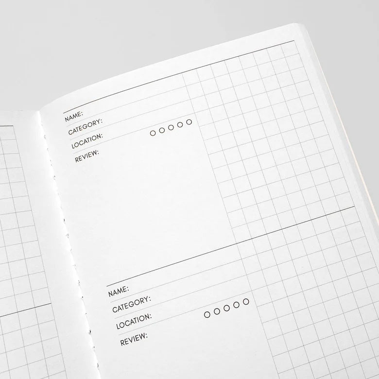 Cloth & Paper Travel Notebook A5 Slim, Experience Tracker Walnut