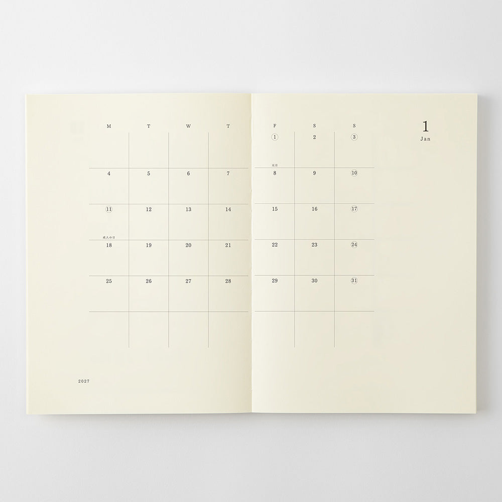 Midori MD Notebook Diary 2027, A5