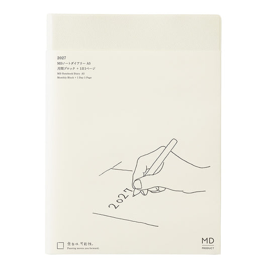 Midori MD Notebook Diary 1 Day 1 Page 2027, A5