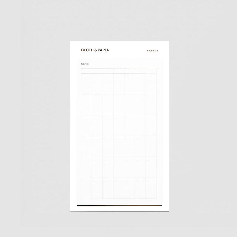 Cloth & Paper Large Sticky Note Set Monthly Overview, CP Petite