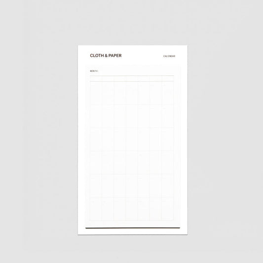 Cloth & Paper Large Sticky Note Set Monthly Overview, CP Petite