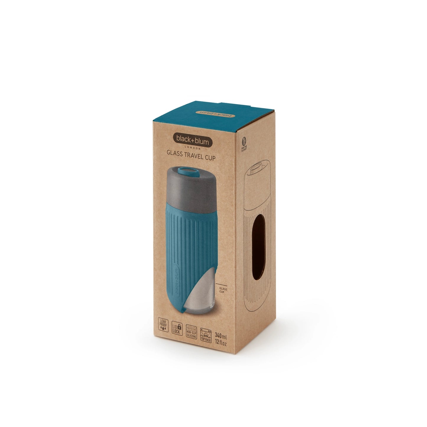 Black + Blum Glass Travel Cup, Ocean