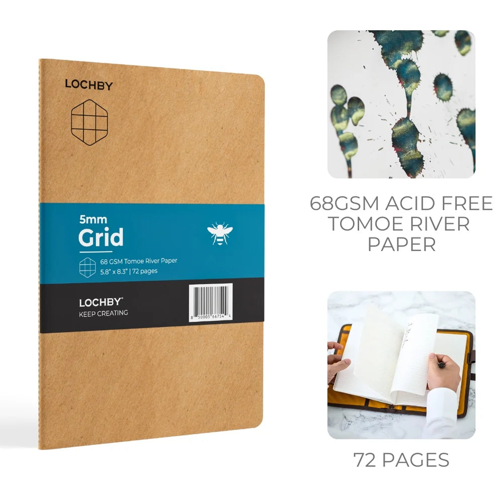 Lochby Field Journal Tomoe River Notebooks A5, Grid