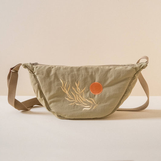 Cai & Jo Nylon Sling Bag, Eucalyptus