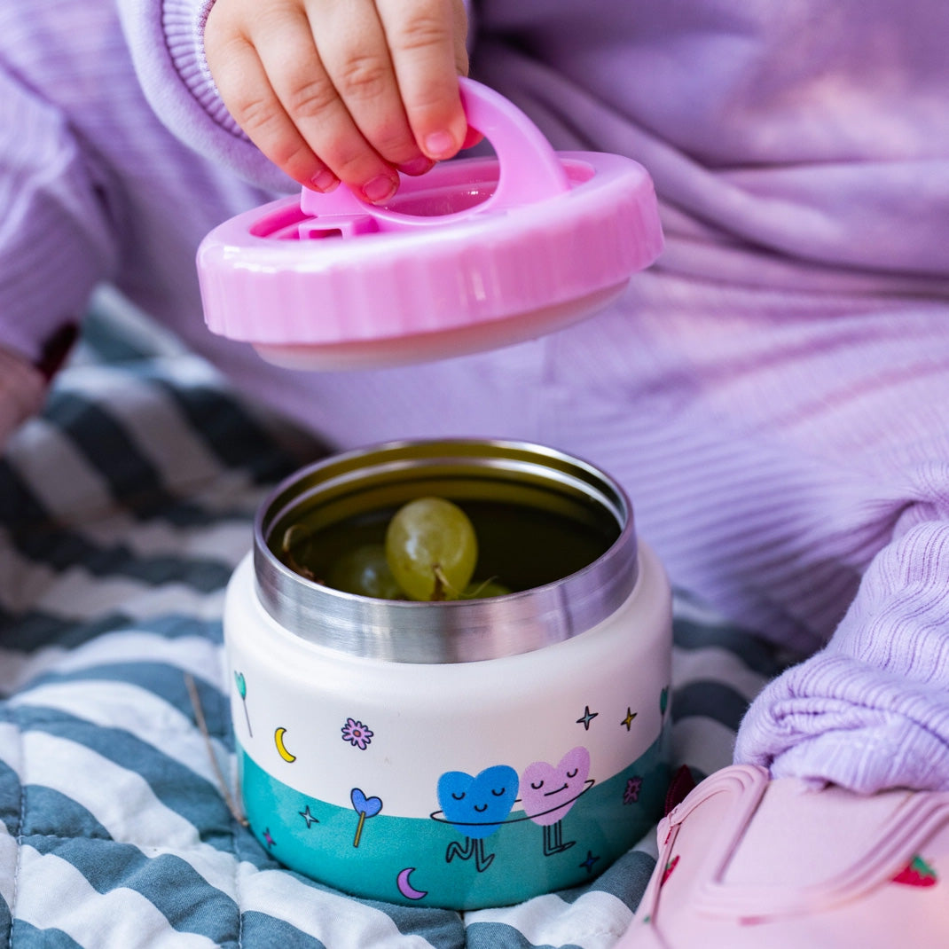 The Cotton Cloud Stainless Steel Thermo Food Jar 350ml, Cherry Pop