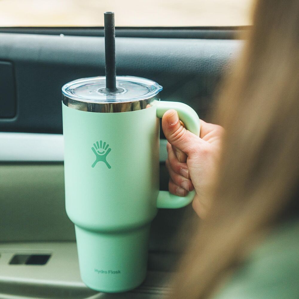 Hydro Flask Travel Tumbler Clear Lid 24 oz (710 ml), Oat