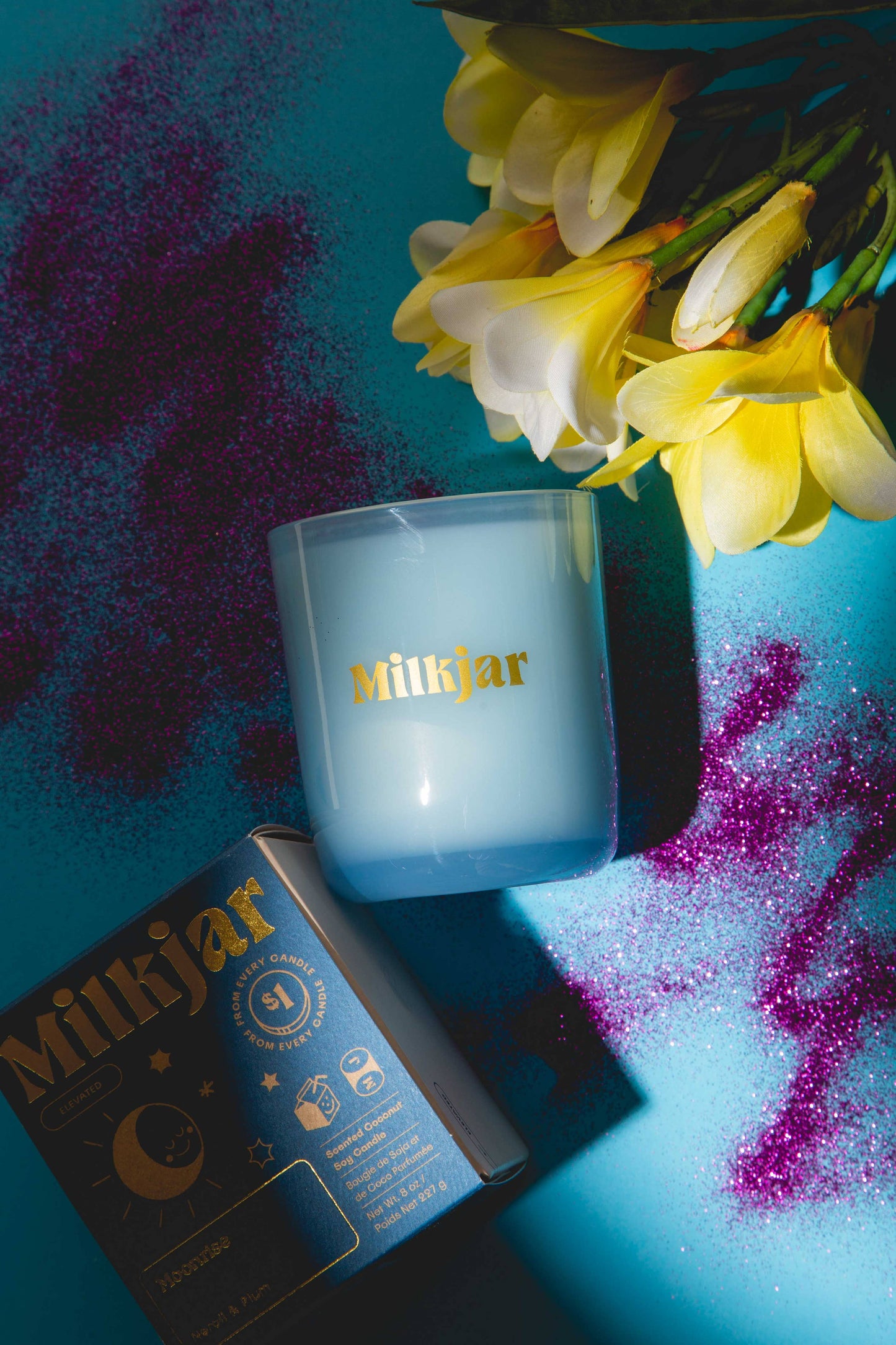 Milk Jar Candle Co. Moonrise - Neroli & Plum Coconut Soy, 8oz