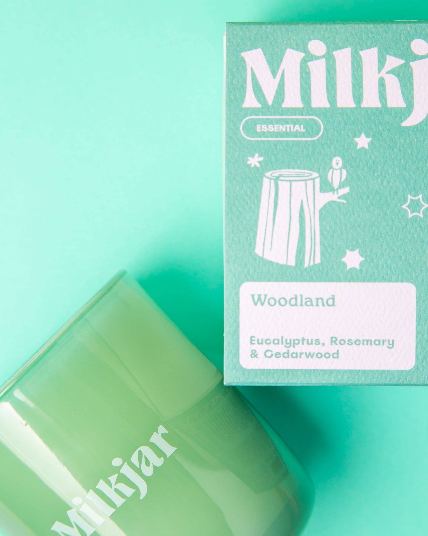 Milk Jar Candle Co. Woodland - Essential Oil Coconut Soy, 8oz