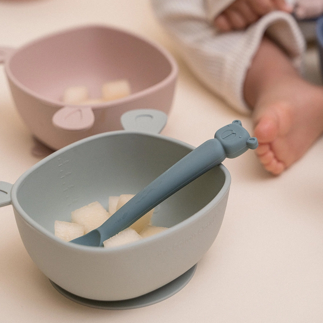 The Cotton Cloud Ergonomic Silicone Spoon Set Lili, Indigo