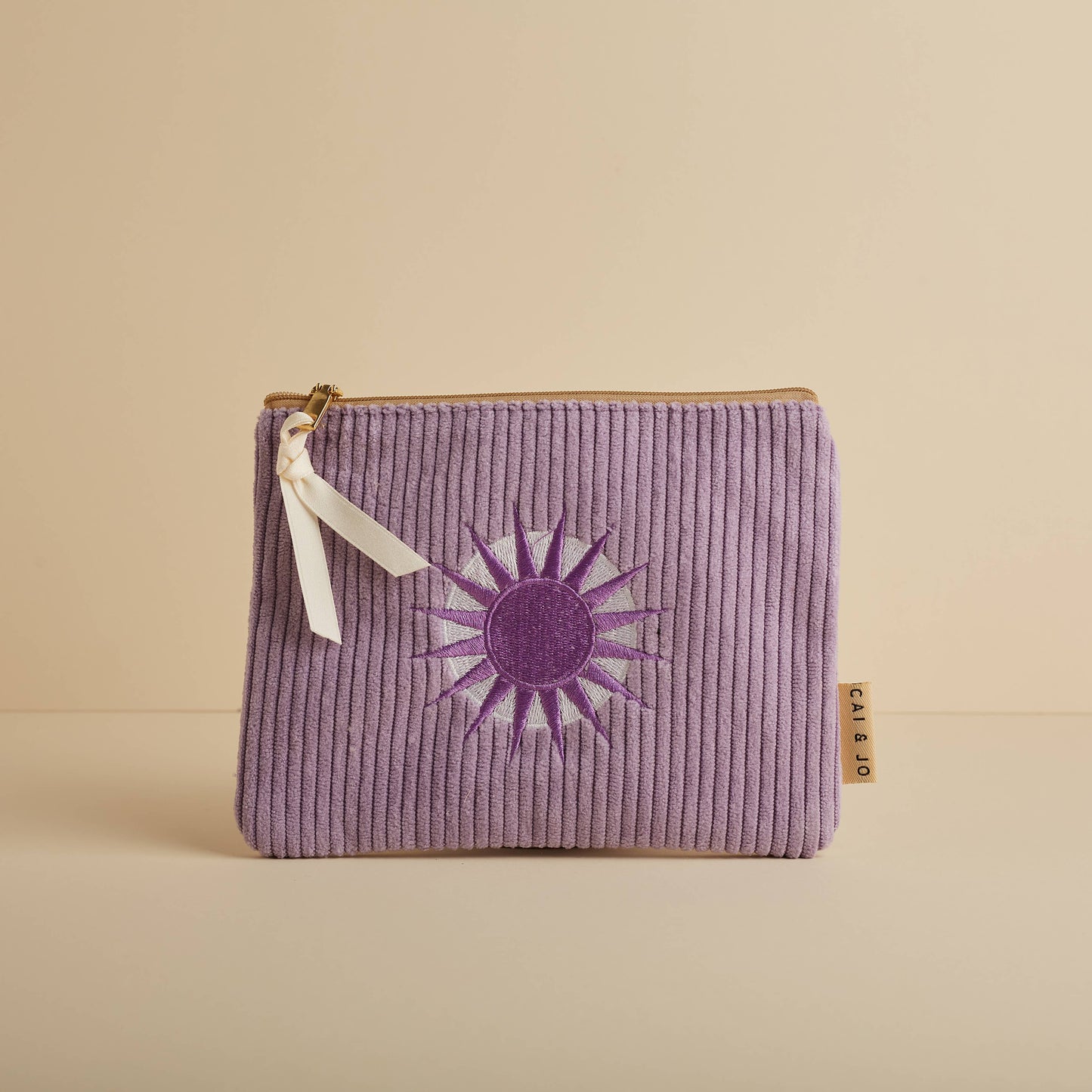 Cai & Jo Corduroy Pouch, Lavender