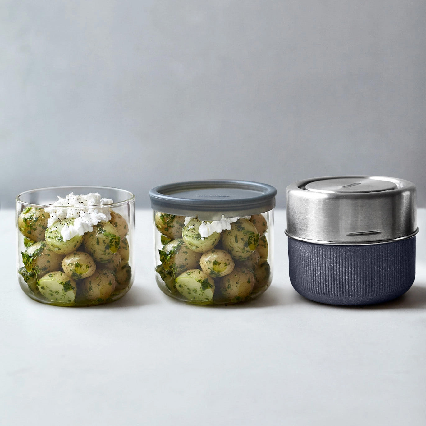 Black + Blum Glass Lunch Pot Large, Slate