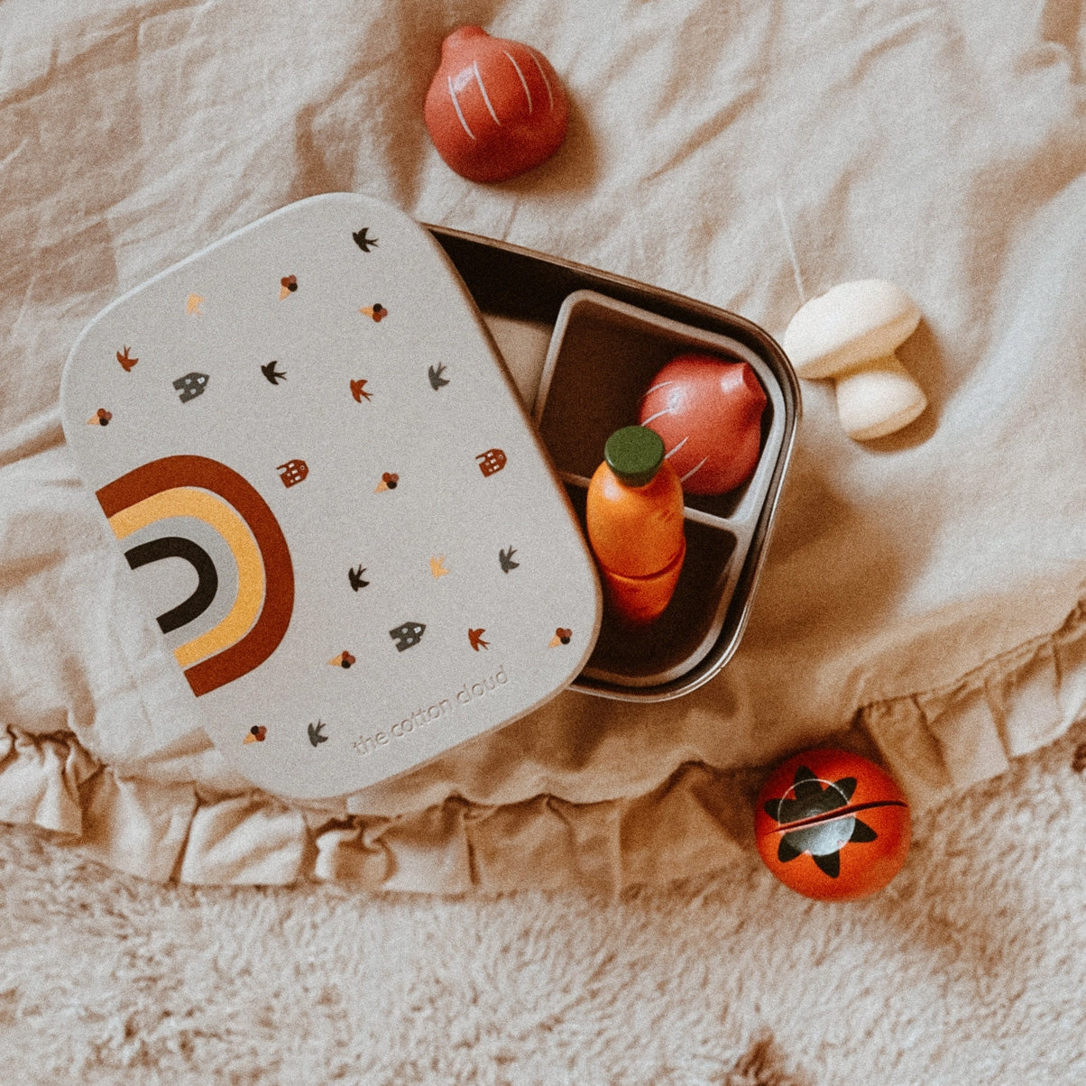 The Cotton Cloud Stainless Steel Lunchbox with Removable Compartments, Teckel