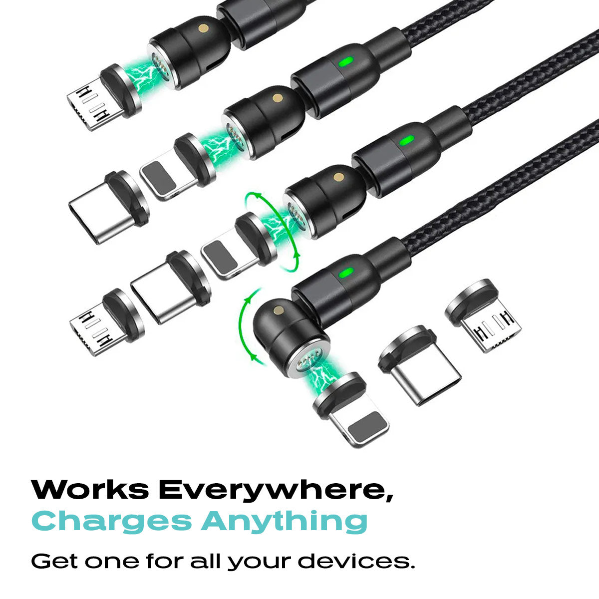Statik® 360 2.0 Universal Charge Cable, 6 FT/2 M