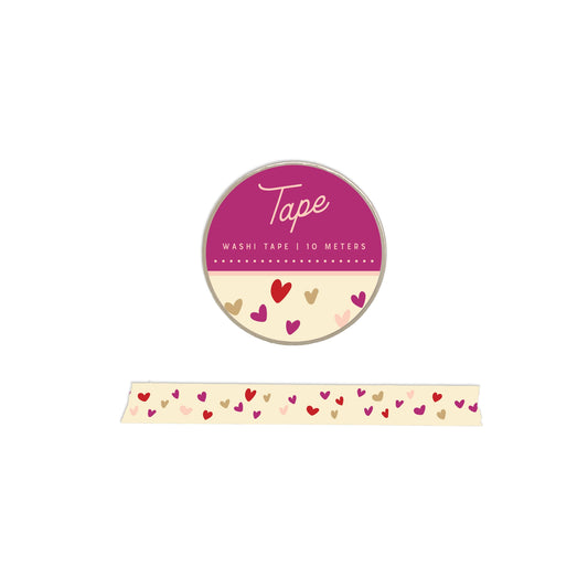 Ruff House Print Shop Washi Tape, Heart Pattern