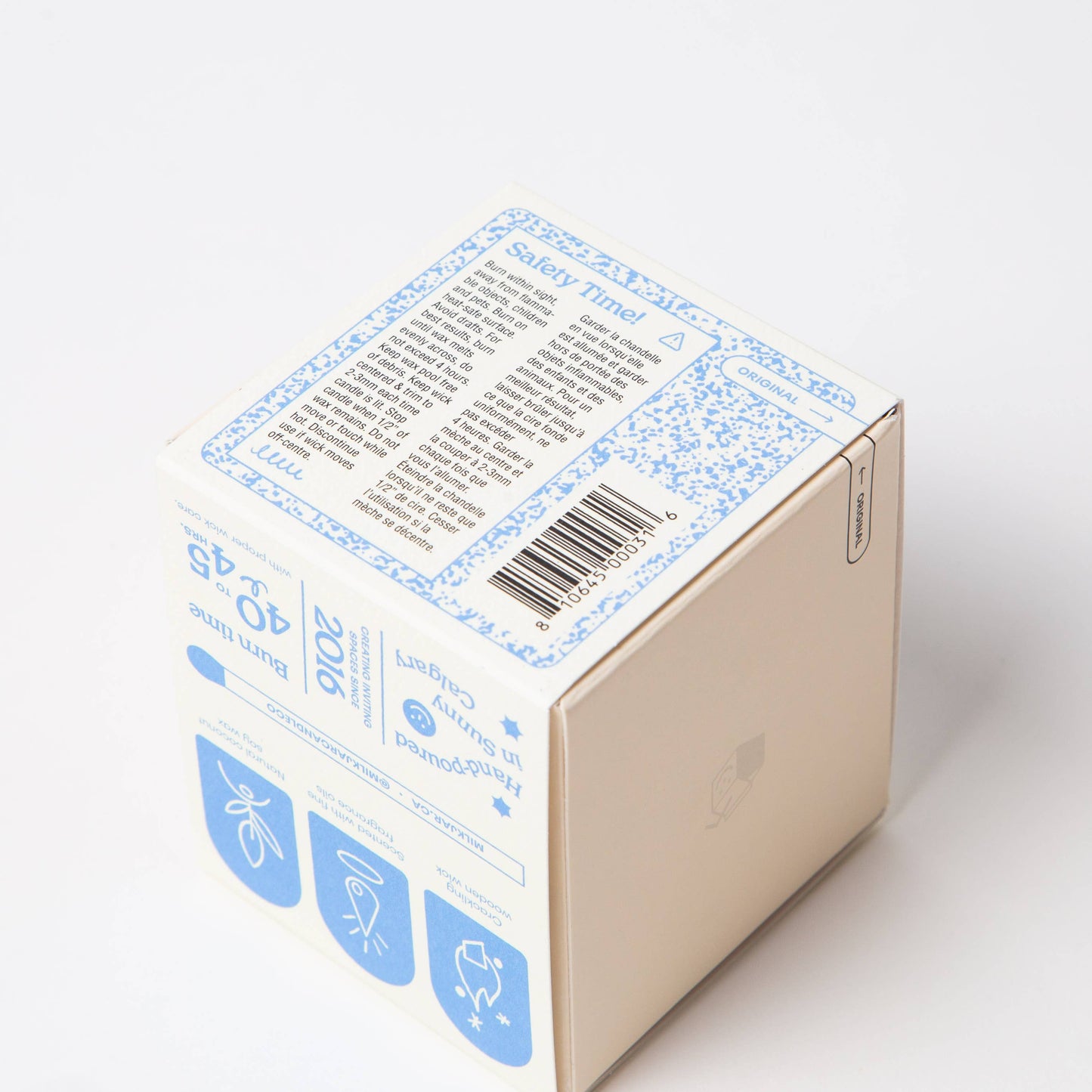 Milk Jar Candle Co. Fresh Laundry - Rain, Cotton & Vanilla Coco Soy, 8oz