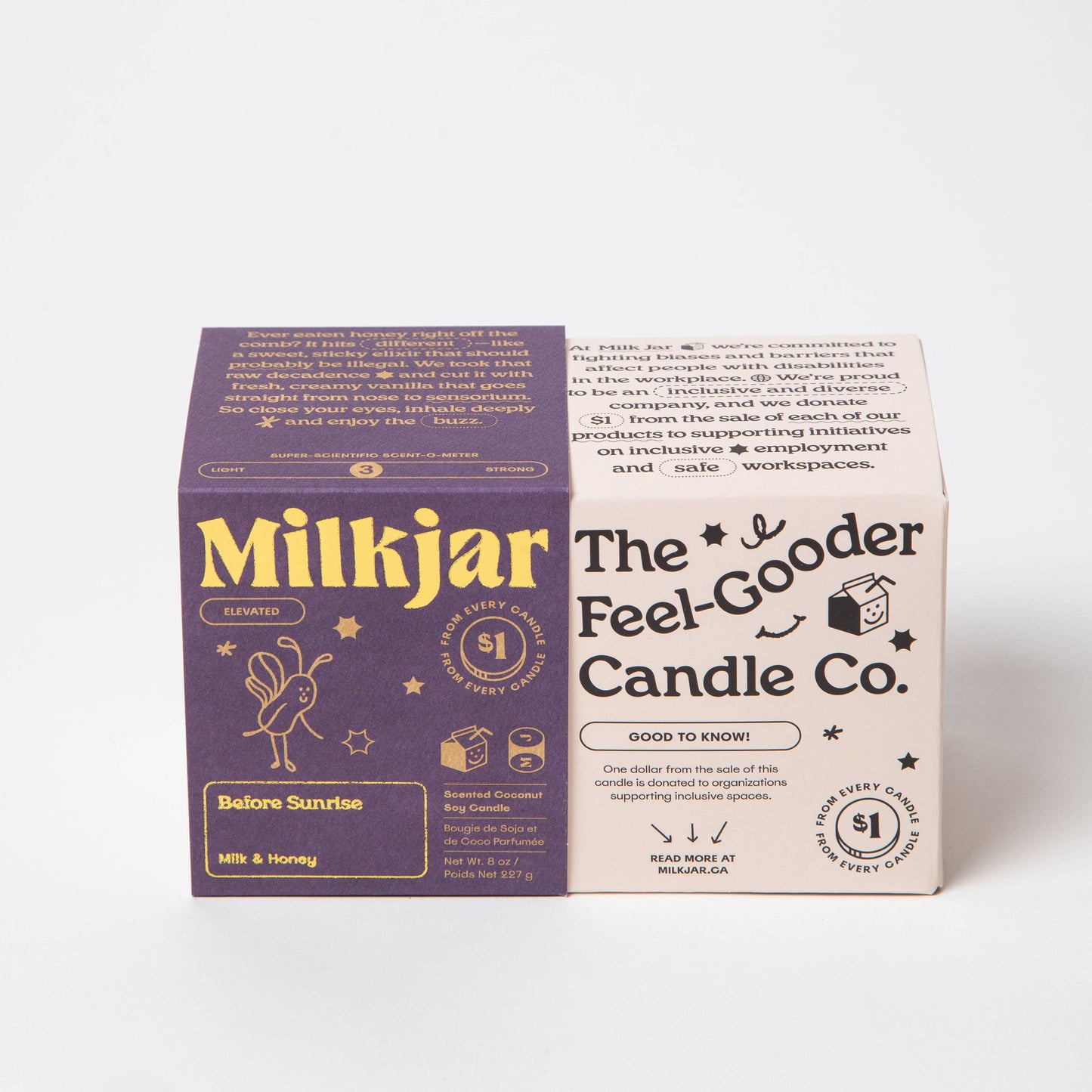 Milk Jar Candle Co. Before Sunrise - Milk & Honey Coconut Soy, 8oz