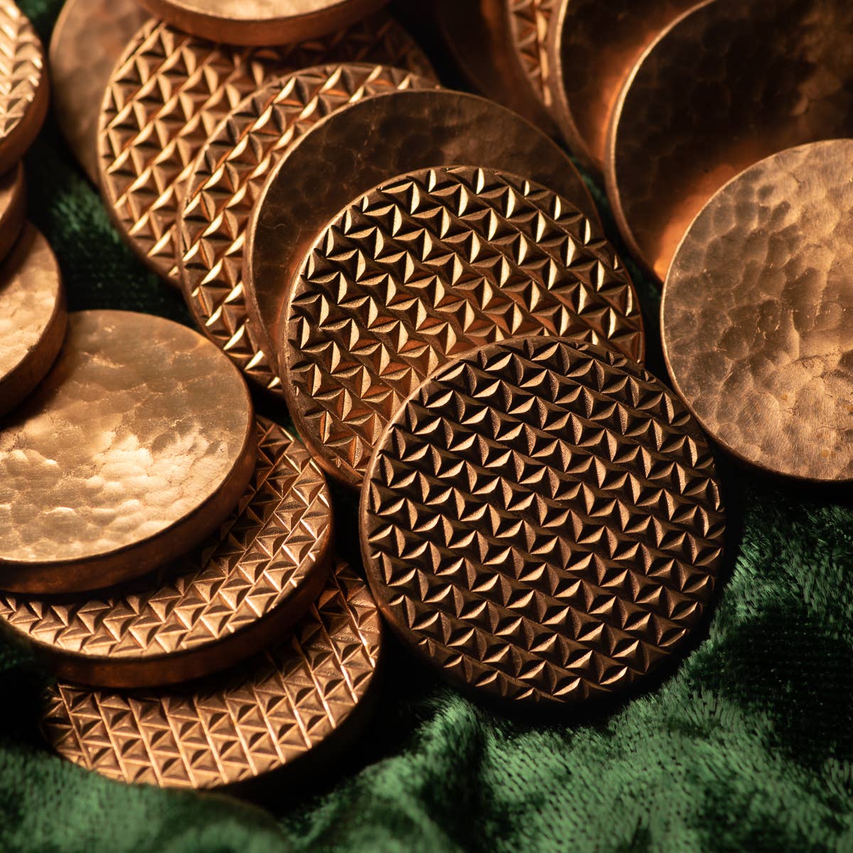 Shire Post Mint Duplex Worry Coin - Geometric and Hammered Copper Coin