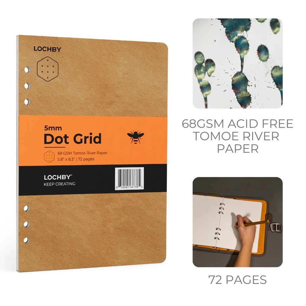 Lochby A5 Binder Refill (1-pack), Dot Grid