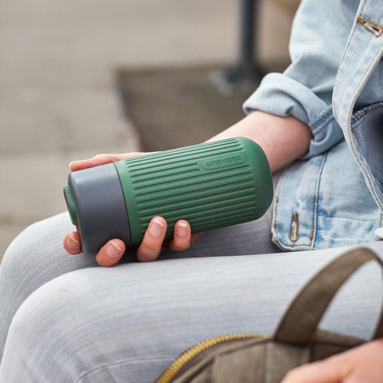 Black + Blum Glass Travel Cup, Olive