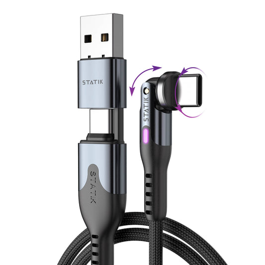 Statik® PowerPivot Pro USB C to USB C Cable 3 m, Black