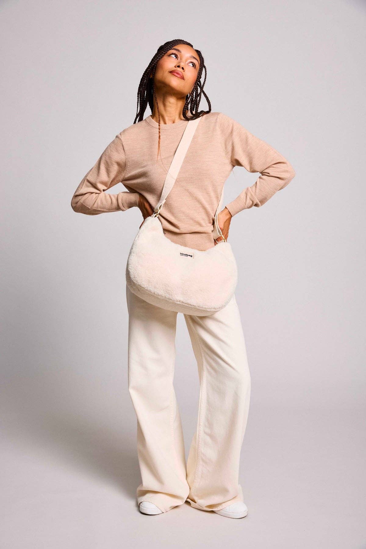 Hindbag Rosa Teddy Bag, White