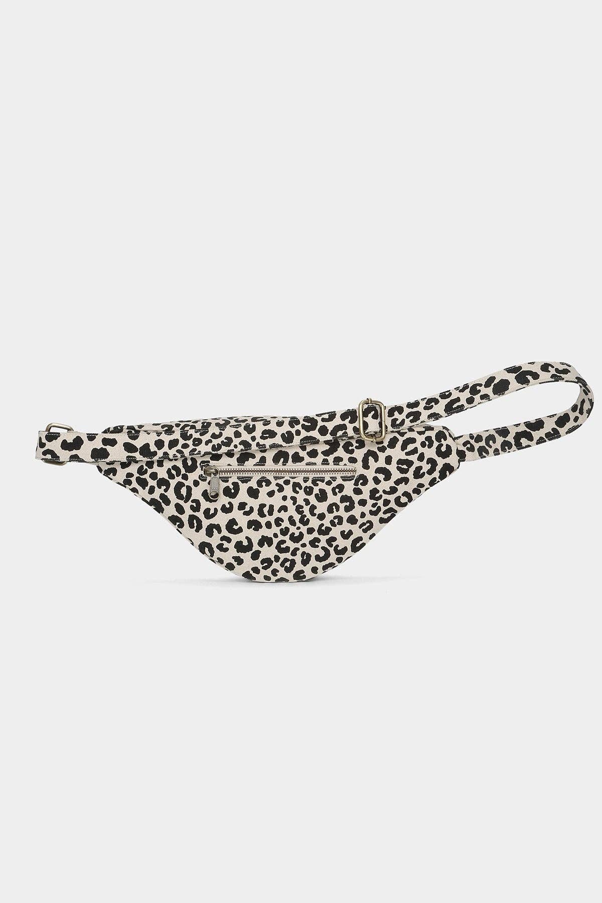Hindbag Sasha Fanny Pack, Leopard Off-white