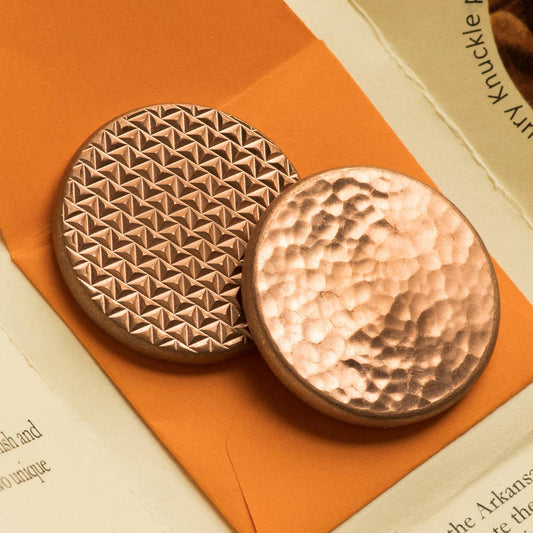 Shire Post Mint Duplex Worry Coin - Geometric and Hammered Copper Coin